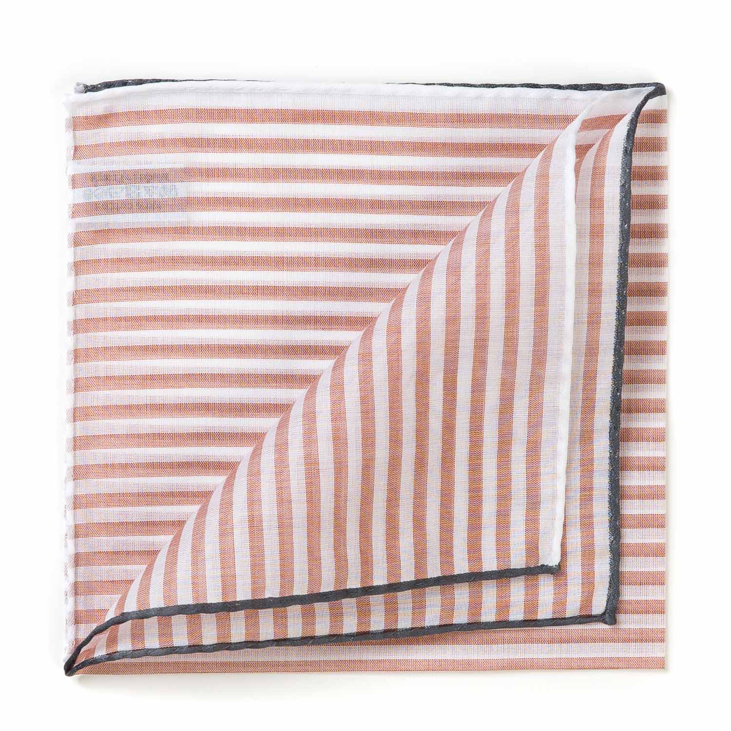 Striped Pocket Square "Buren III" made of finest Cotton